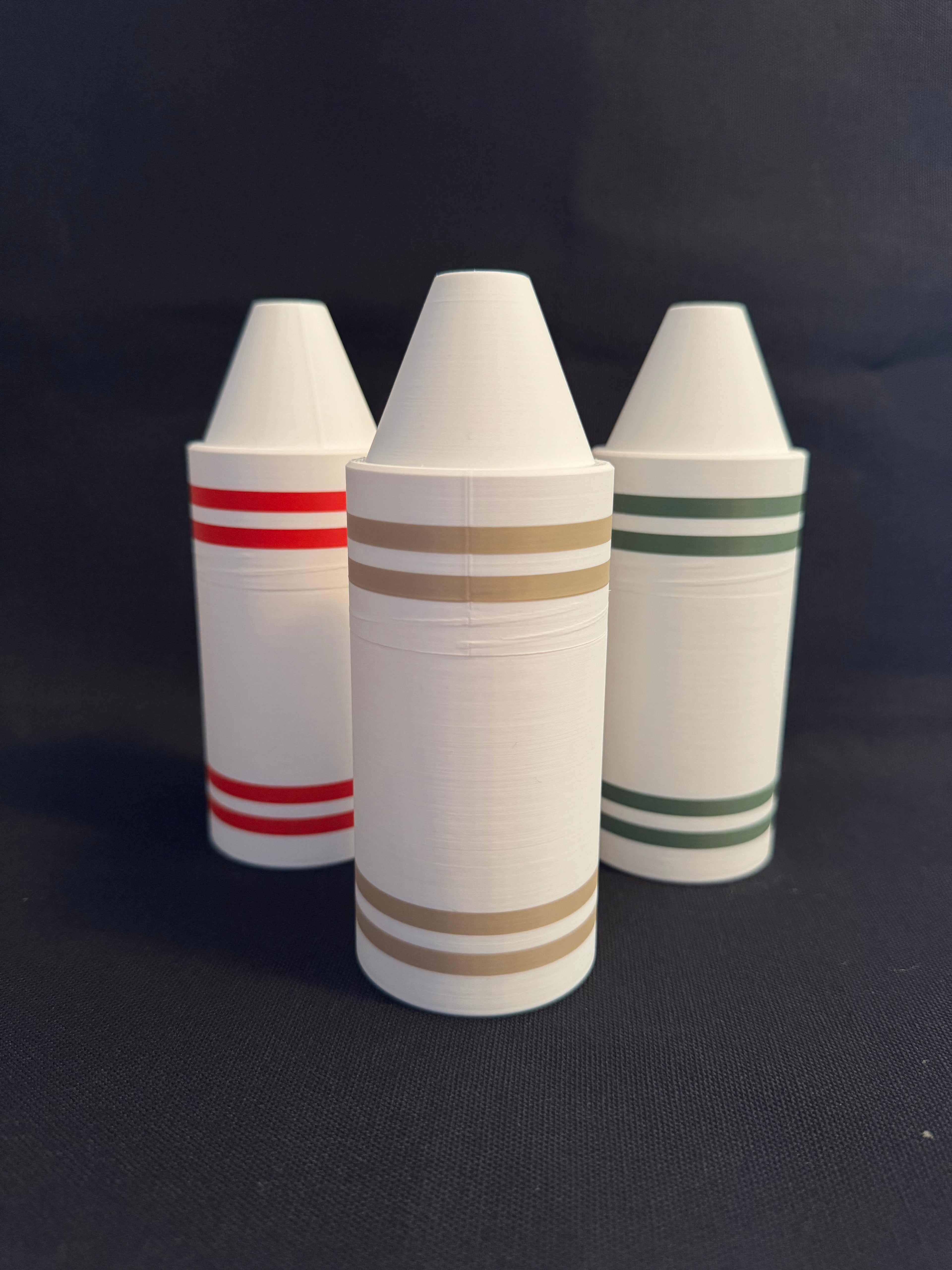 Crayon Containers - White (3 Pack)